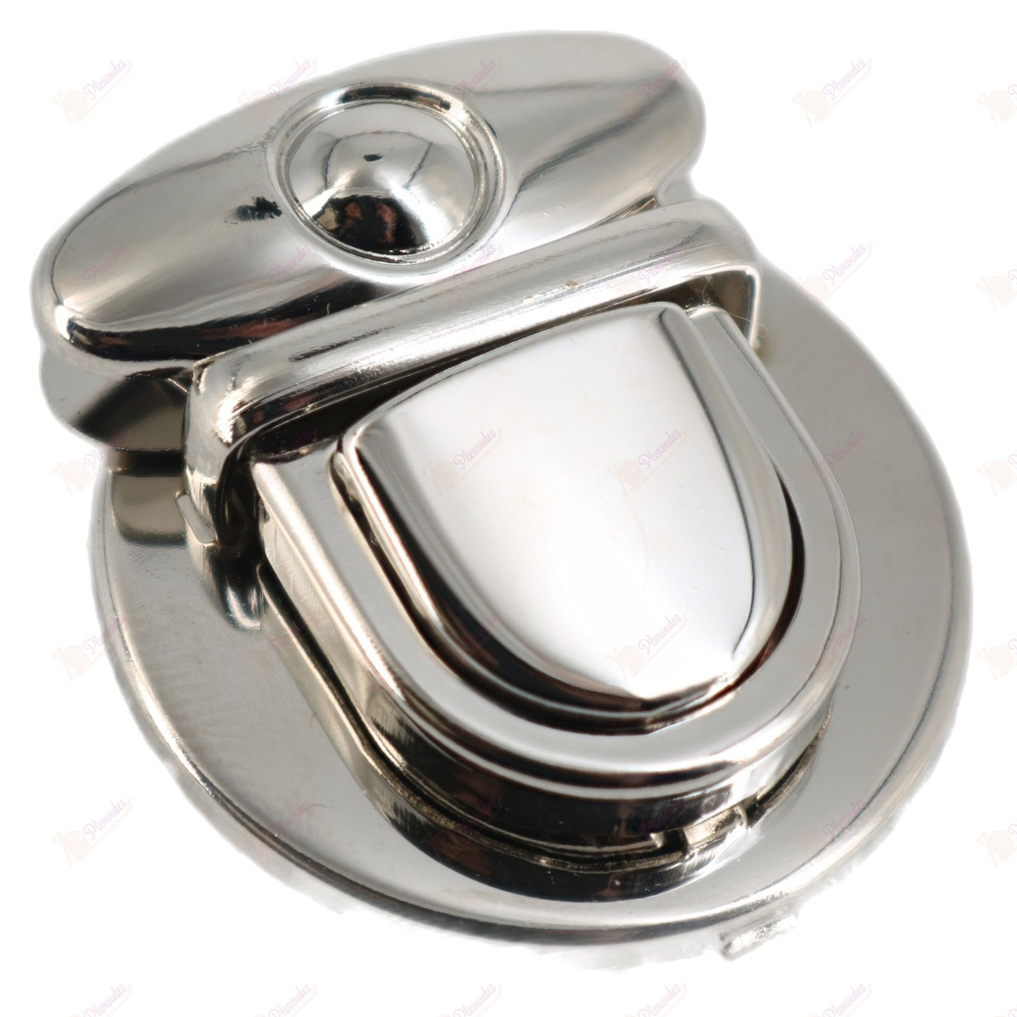 Nimida Purse Push Lock | Tuck Lock/Thumb Lock/Clasp/Closure for DIY Purses/Bags/Travel Bags/Handbags | Silver