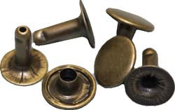 Nimida™ Single Cap Rivets | Brass | Size-7 mm | Antique | for DIY Leather Craft |