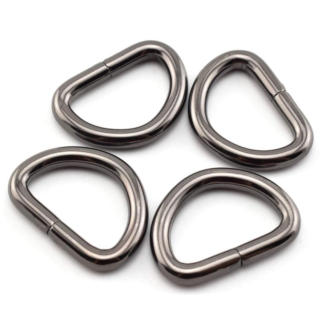 Nimida D Rings 1” useful for 0.75" inch strap | Gun Metal Buckles for Straps Ties Belts Bags, Handmade Un-Welded Connect Buckle for Leather Bags Garment Clothes Luggage, Purse