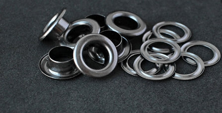 Nimida® Metal Eyelets/Grommets with Washers for Leather Craft Scrapbooking DIY Crafts Bags Apparels- Gunmetal Black Color | Size Inner - 6 mm #7