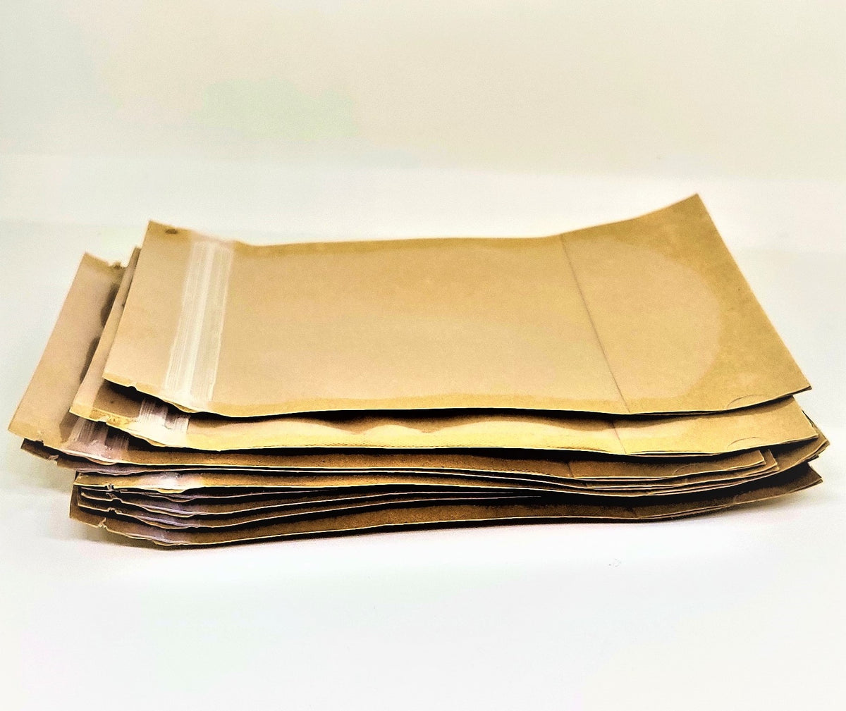 Nimida® Kraft Paper Biodegradable Stand up/Zipper pouch with one side clear window | Size 4” x 6” (100 mm x 150 mm) with tear notch Capacity approx. 100 gms