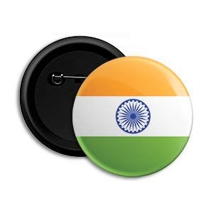 Nimida® Indian Flag Badge for Republic and Independence Day| Mixed Design | Metal & Plastic | Size 4.5 cm |