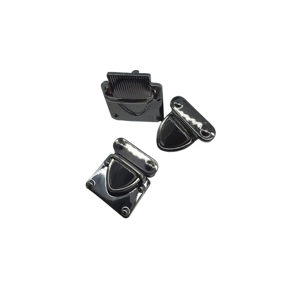 Nimida ® Purse Push Lock V Type | Gun Metal Colour | Tuck Lock/Thumb Lock/Clasp/Closure for DIY Purses/Bags/Travel Bags/Handbags