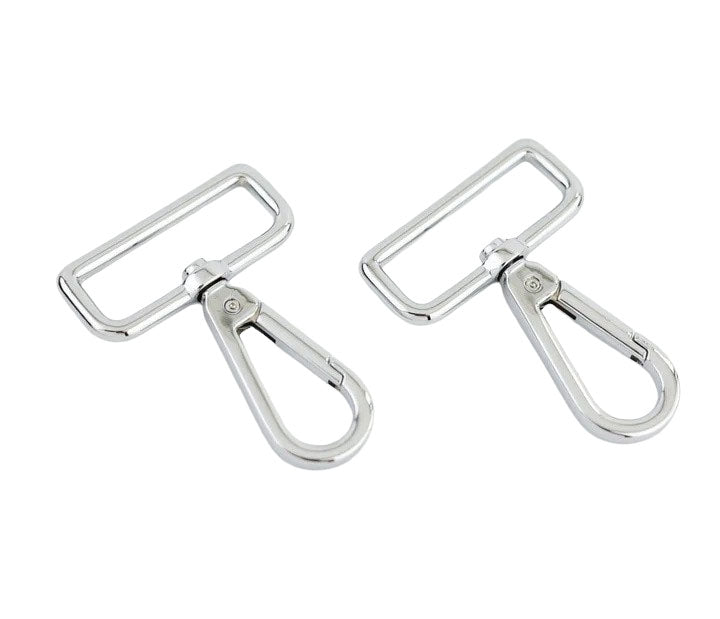Nimida® Heavy Metal Alloy Swivel Snap Hooks, 1.5 Inch Wide, 360° Swivel Lobster Claw Clasps for DIY Accessories | Nickel Colour |