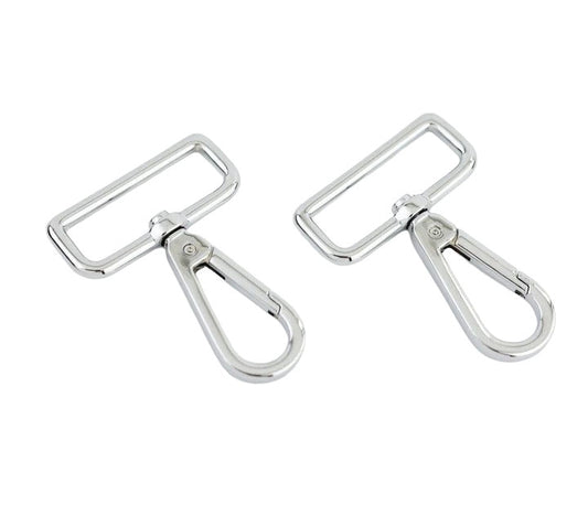 Nimida® Heavy Metal Alloy Swivel Snap Hooks, 1.5 Inch Wide, 360° Swivel Lobster Claw Clasps for DIY Accessories | Nickel Colour |