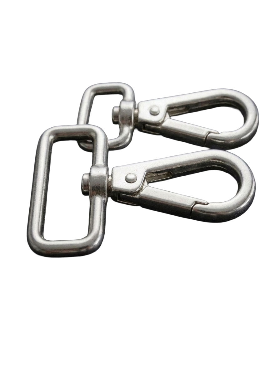 Nimida® Heavy Metal Alloy Swivel Snap Hooks, 1.5 Inch Wide, 360° Swivel Lobster Claw Clasps for DIY Accessories | Nickel Colour |