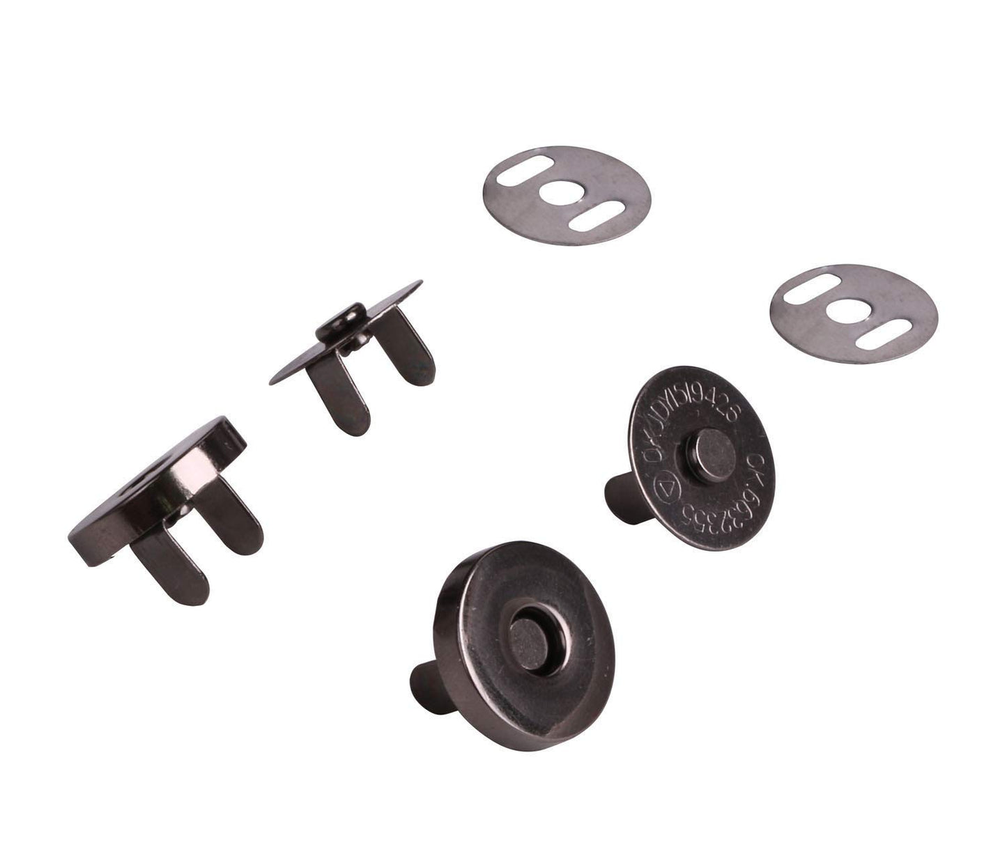 Nimida® Magnetic Button Snaps Clasps Fasteners Closure 18 mm - Gun Metal Colour - for Sewing, Clutch, Purses, Tote, Handbags, Clothes, Leather