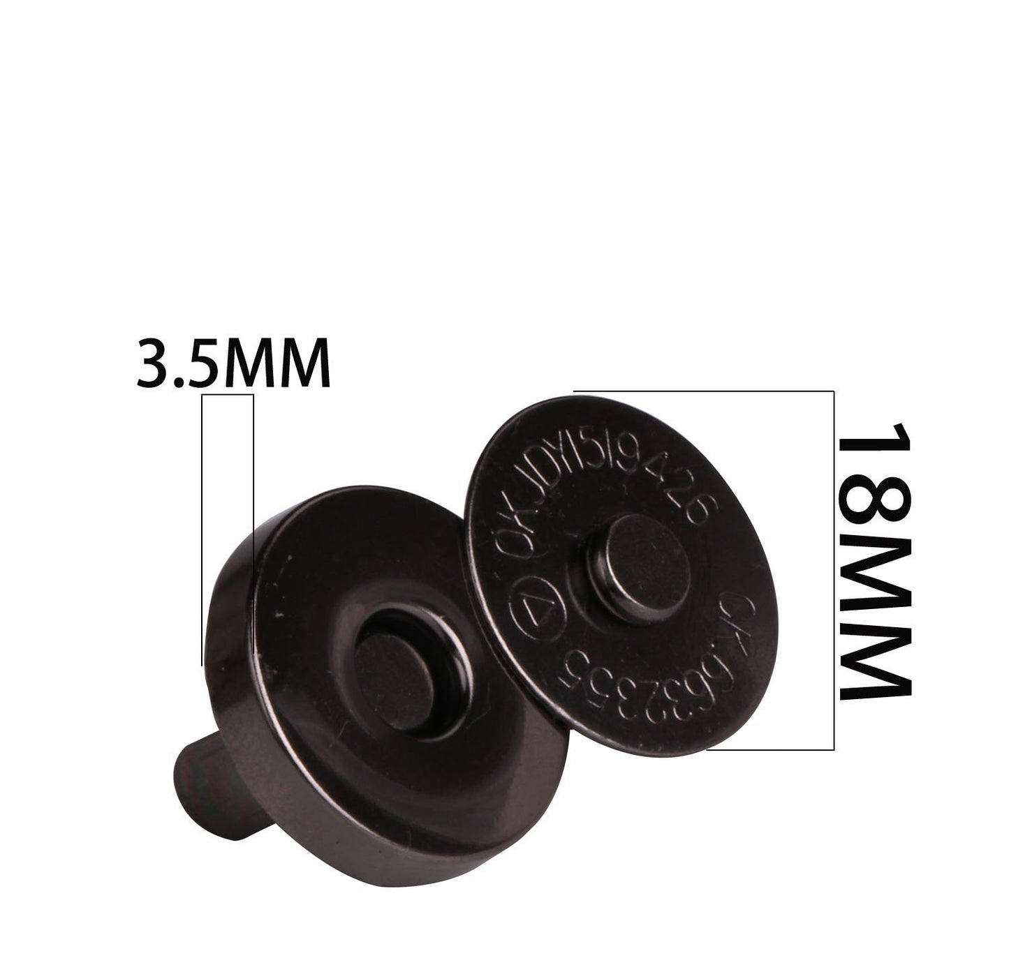 Nimida® Magnetic Button Snaps Clasps Fasteners Closure 18 mm - Gun Metal Colour - for Sewing, Clutch, Purses, Tote, Handbags, Clothes, Leather