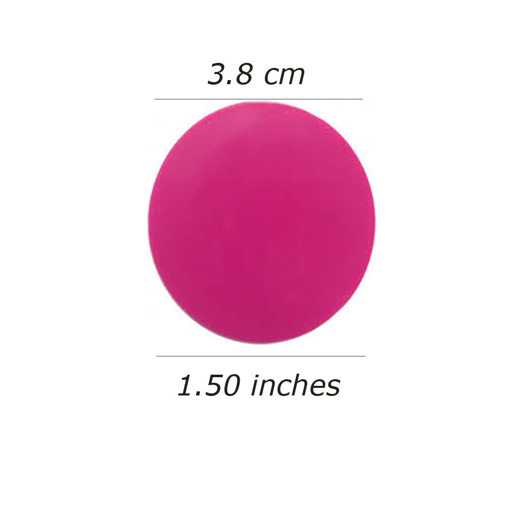 Nimida® Big Size 1.50 Inches (38 mm) Plastic Round Plain Coin/Token/Chips for Board Games and Other Uses | Pink Color |