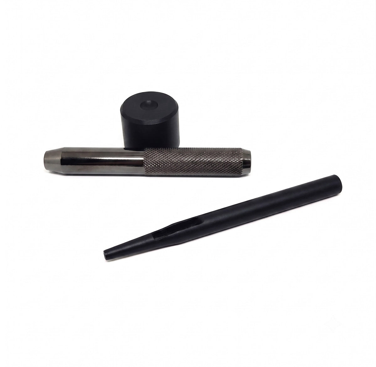 Nimida® Tool Kit for Double and Single Cap Rivets | Material - MS | Type - Hand Held | Knocking Tool with Anvil and hole cutter - 1 Set