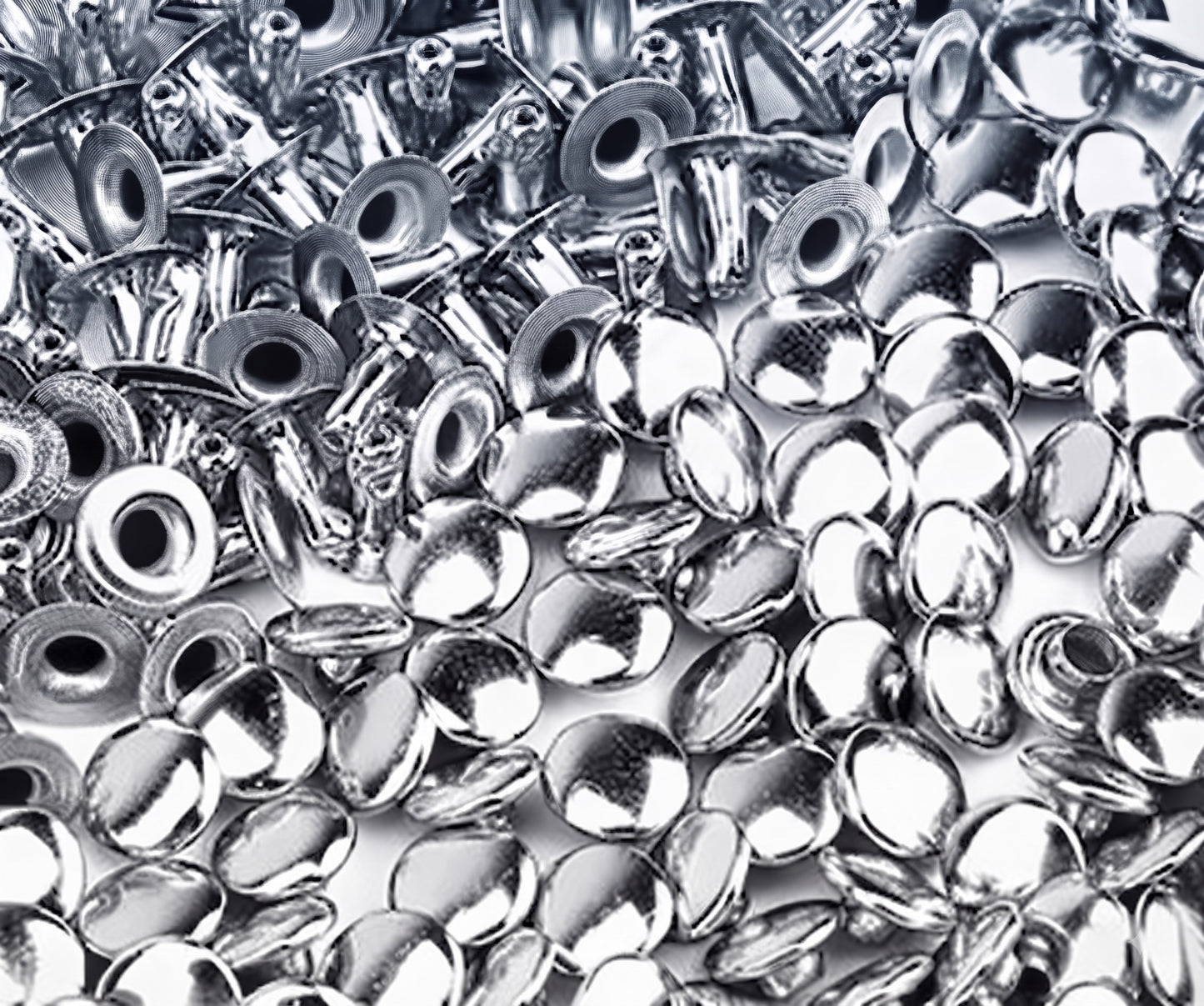 Nimida™ Single Cap Rivets | Brass | Size-7 mm | Silver | for DIY Leather Craft |