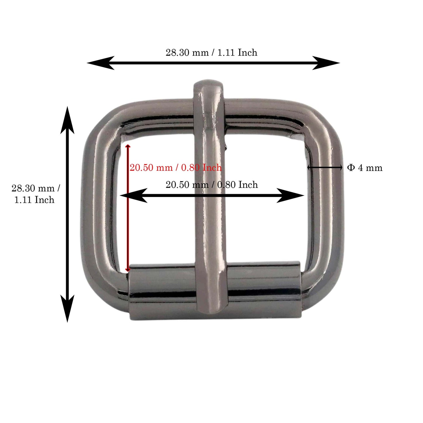 Nimida® Roller Pin Belt Buckles, 4/5 Inch, Non Welded, for Bags, Collars, Shoes, Belt Straps