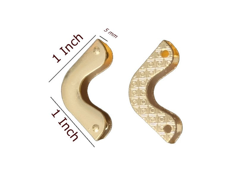 Nimida® Premium Metal Corner Protector Large Size | 1 Inch x 1 Inch x 5 mm | Rose Gold | for Purse and Bags