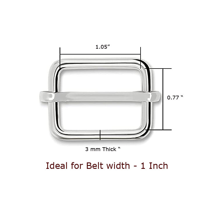 Nimida® Adjuster 4 mm thick Antique Color Slide Buckle Metal Triglide Slides Rectangle Adjustable Webbing Slider for Fasteners, Strap, Backpack | Strong Thick material |