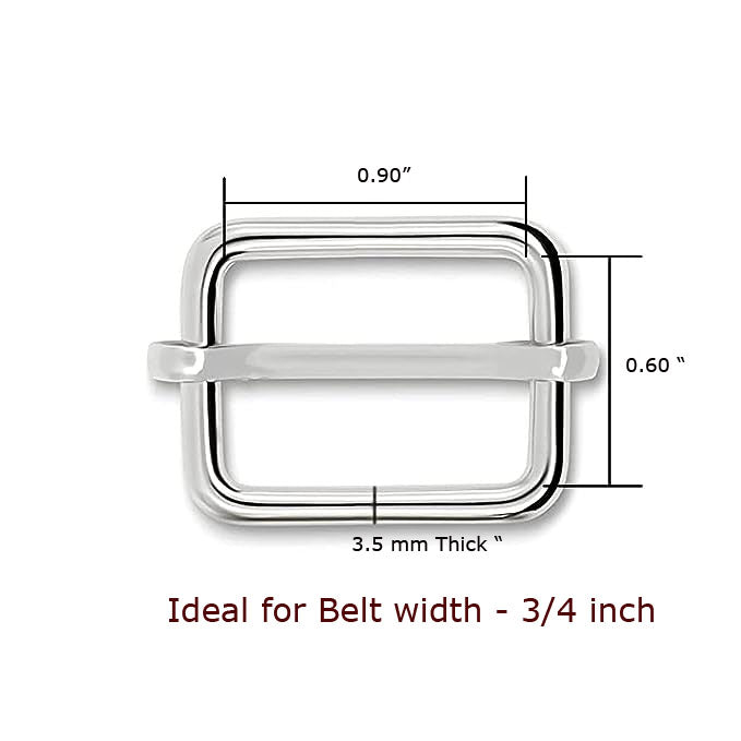 Nimida® Adjuster 4 mm thick Antique Color Slide Buckle Metal Triglide Slides Rectangle Adjustable Webbing Slider for Fasteners, Strap, Backpack | Strong Thick material |