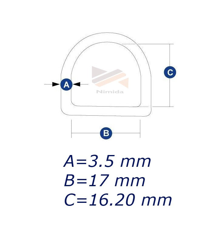 Nimida D Rings 5/8” useful for 0.60" inch strap | Golden Buckles for Straps Ties Belts Bags, Handmade Un-Welded Connect Buckle for Leather Bags Garment Clothes Luggage, Purse