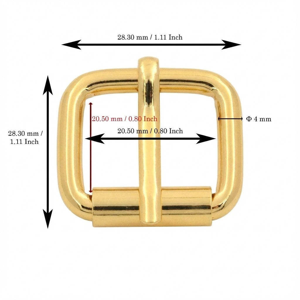 Nimida® Roller Pin Belt Buckles, 4/5 Inch, Non Welded, for Bags, Collars, Shoes, Belt Straps