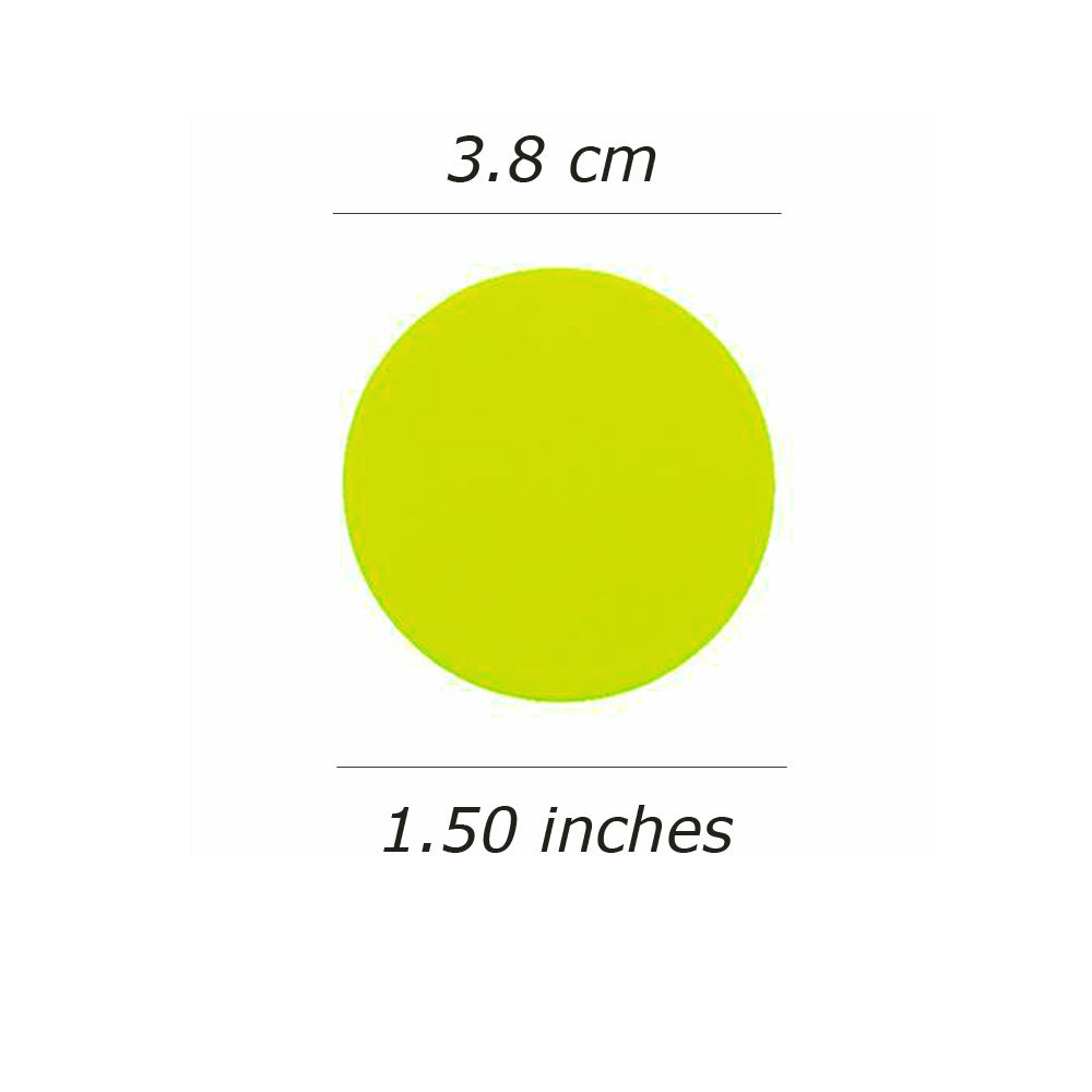 Nimida® Big Size 1.50 Inches (38 mm) Plastic Round Plain Coin/Token/Chips for Board Games and Other Uses | Yellow Color |